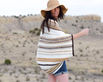 Crochet Blanket Sweater, Crocheted Cacoon, Crochet Sweater Pattern, Crocheted Shrug Pattern, Cacoon Pattern, Easy Crochet Pattern, Summer