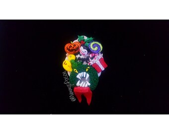 Disney Nightmare Before Christmas Wreath Attacking Toys Teddy