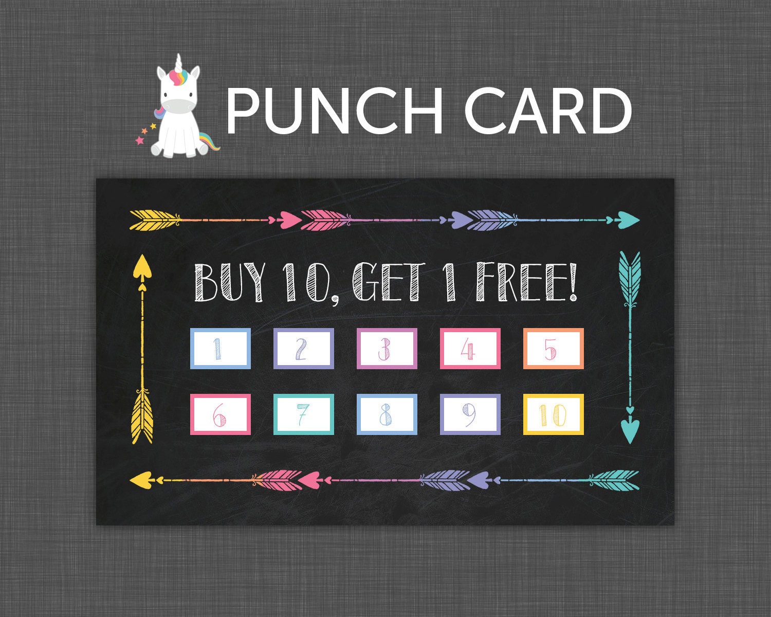 10 punch card template