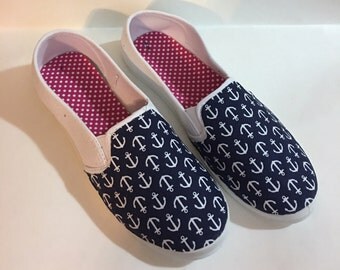 Items similar to Custom Hand Painted Fall Out Boy Slip on Shoes ...