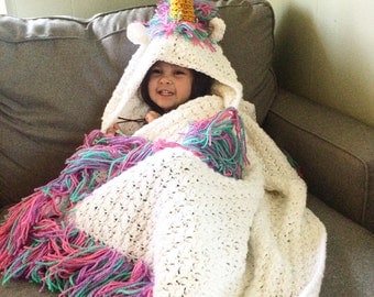Free shipping ready to ship! Ships in 3-5 days, sparkling Hooded unicorn blanket, unicorn blanket, rainbow unicorn baby-adult sizes