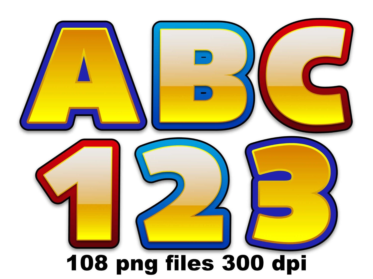 Sonic Sega Full Alphabet Clipart 3 Alphabets 108 png