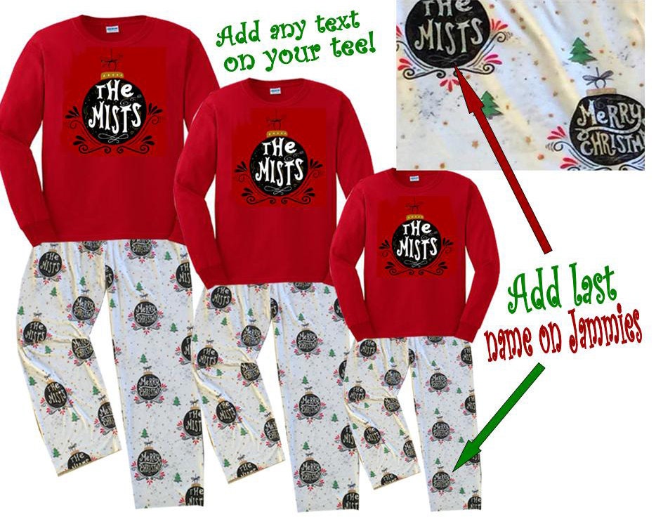Personalized Family Christmas Pajama Set Custom Family by PJMugs