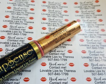 LipSense reorder labels - permanent clear sticker label - custom re order sheets