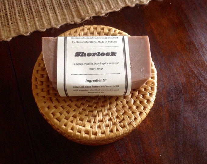 Sherlock (Holmes) Handmade Vegan Soap- Natural Soap, Cold Process Soap, Handcrafted Soap, Book Soap, Vegan Soap, Bastille Soap, Shea Butter