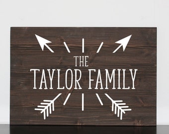 Rustic Family Name Sign, Wood Last Name Sign, Last Name Wall Sign, Last Name Wall Decor, Wood Signs Last Name, Farmhouse Family name Signs