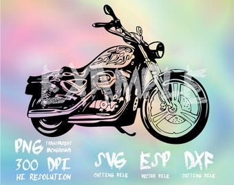 motorcycle harley davidson Silhouette ,clipart,SVG,PNG 300dpi ,ESP vector