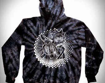 Rick and Morty Bass Tie Dye Pullover Hoodie