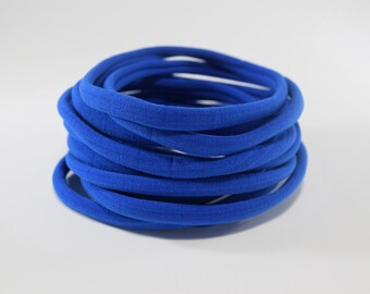nylon headbands,ROYAL blue nylon headbands,nylon bands,one size fits most headbands,nylon bands, wholesale nylon headbands, stretchy elastic