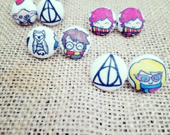 Harry Potter Earring/Harry Potter/Harry Potter Jewelry/ Hedwig/Deathly Hallows Jewelry/Harry Potter Gifts/Dobby/Dumbledore/Luna Lovegood