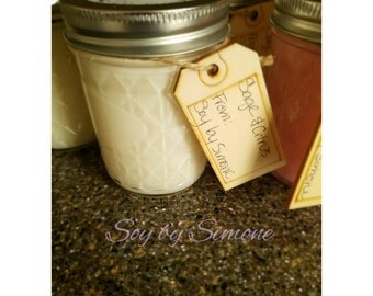 Sage and Citrus Scented Soy Candle
