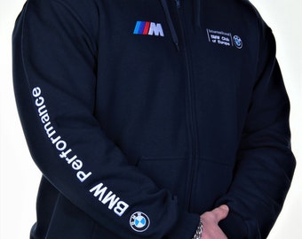 Hoodie BMW, navy blue color. Free Shipping