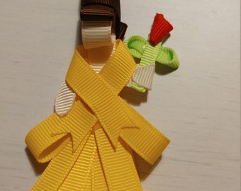 Items similar to Rabbit, Bunny, Ribbon Sculpture Hair Clip or Pin on Etsy