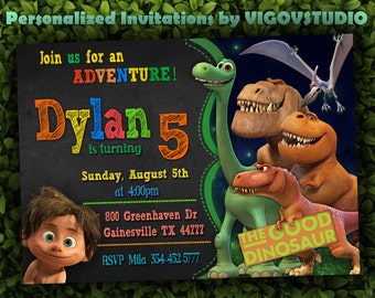 The Good Dinosaur invitation-The Good Dinosaur Birthday-The Good Dinosaur invite-Invite for girl-Invite for boy-Good Dinosaur Party