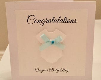 Baby boy card - new baby boy card - baby boy - it's a boy card - new baby boy - congratulations baby boy