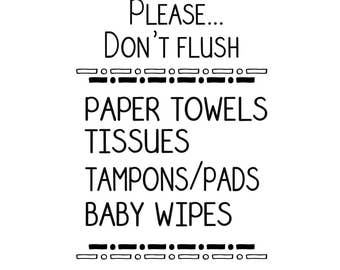 Free Printable Do Not Flush Bathroom Signs
