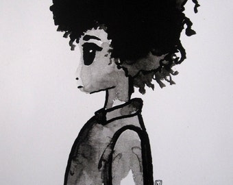 Noa, handmade poster, original drawing, A4 format, illustration, decoration