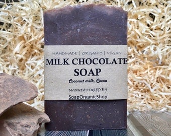 Chocolate soap Coconut soap Natural soap Chocolate Natural soap Natural Bath Products Shea soap Vegan Soap milk Hers gift Women soap