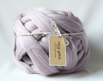 Super Chunky Yarn, Merino Wool Roving, Chunky Knit, Arm Knitting Wool, Big Stitch Knit, Felting, Bulky Yarn, Thick Yarn, Merino Wool