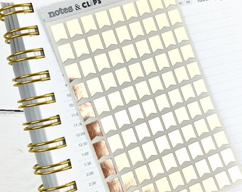 Flag Stickers, Mini Stickers, Foil Planner Stickers, Functional Stickers, Beautiful Planning, Rose Gold Foil, 1 Sheet of 99 stickers