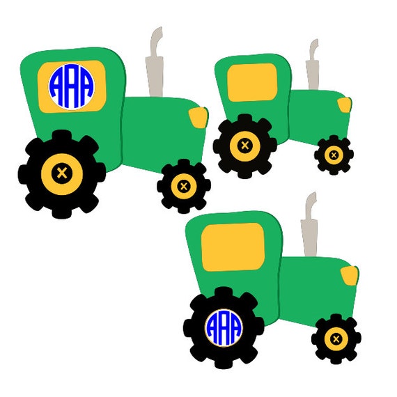 Download Tractor Monogram SVG Clipart Cut Files Silhouette Cameo Svg