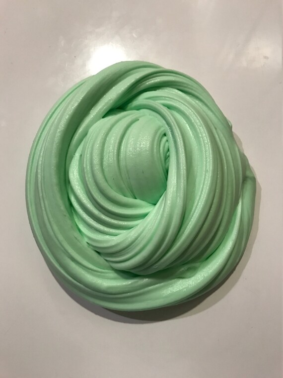 Green apple fluffy slime