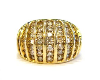 10K Gold & Diamond Channel-Set Ring - X3265