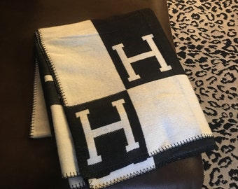 etsy hermes blanket