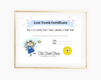 Girl Tooth Fairy Certificate, Tooth Fairy Gifts, Baby Milestone Card, Tooth Fairy Letter, Keepsake Letter, Gift For Girl