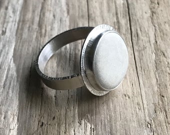 White beach stone ring