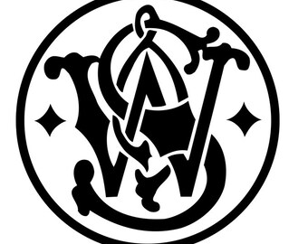 Smith and Wesson Logo Vinyl decal, /car / truck/ laptop
