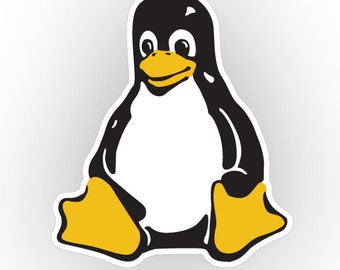 Linux Penguin Decal (2) Bumper Sticker Die-Cut - 2-PACK - FREE SHIPPING