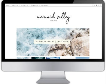 Premade responsive blogger template - MERMAID VALLEY