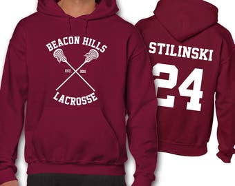 Stilinski Stiles 24 Teen Wolf Lacrosse Hoodie Adult Hoodies Beacon Hills Unisex Men's Gift Present
