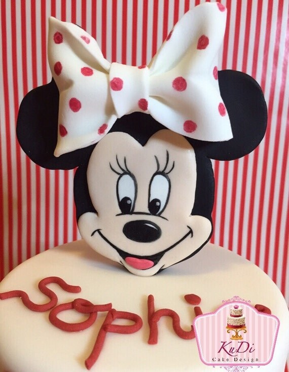 Items similar to Minnie mouse mouse Cake Topper fondant on Etsy