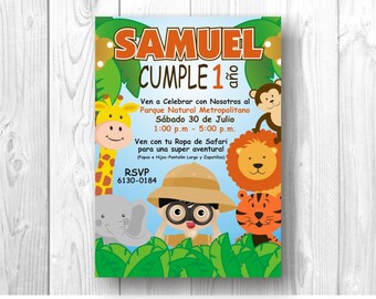 Invitation Digital on Safari theme