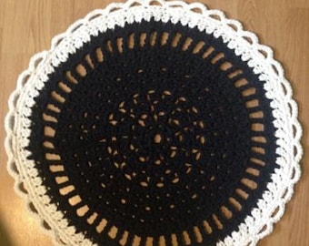 Handmade Crochet Round Rug