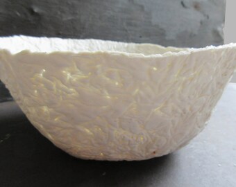 Ceramic Serving Bowl, Porcelain Serving Bowl, White Ceramic Serving Bowl, White Pottery Serving Bowl, Handmade Ceramic Serving Bowl