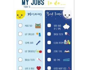 Chore Chart, To do list, Morning routine, Routine Chart, Bedtime routine, Responsibility chart, Routine Chart, Kid Chores, Instant Download