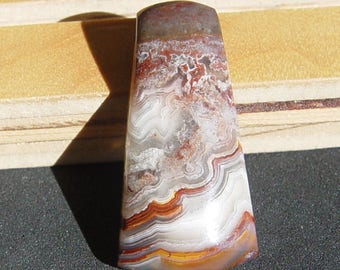 Laguna Lace Agate Designer Cabochon 16 x 31 23 ctw T73