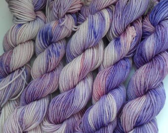 100gm 4ply Bluefaced Leicester Mini Skeins x 5 "Purple Rain"