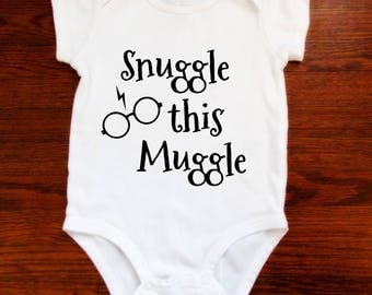 Snuggle This Muggle Onesie - Harry Potter Onesie - Baby Onesie - Harry Potter Baby Gift - Baby Shower Gift - Harry Potter Gift