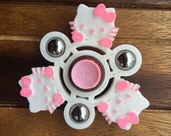 Custom Hello Kitty Hand Ball Spinner Fidget Toy Cat EDC w/ ABEC 9 Bearing