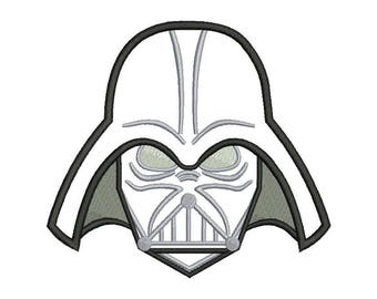 Darth Vader Applique Embroidery Design - 4 SIZES