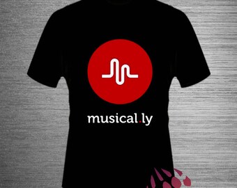 Musical.ly Graphic design logo inspired Custom Made Fashion Gift Present T Shirts Quality Cotton Apparel Unofficial