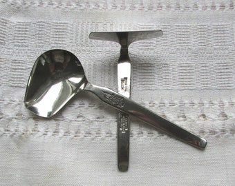 Once Upon the Time Baby Spoon and Pusher in Silver Plate by Falstaff