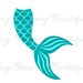 Mermaid tail clam shell SVG layered PNG DXF for cricut