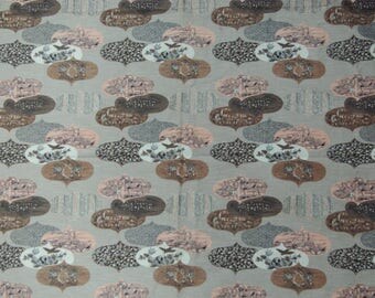 Farm theme medallion bark cloth