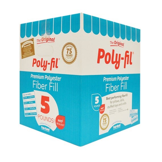 poly fil 160 oz premium polyester fiber fill box