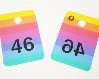 Live Sale Number Cards with Mirrored Numbers